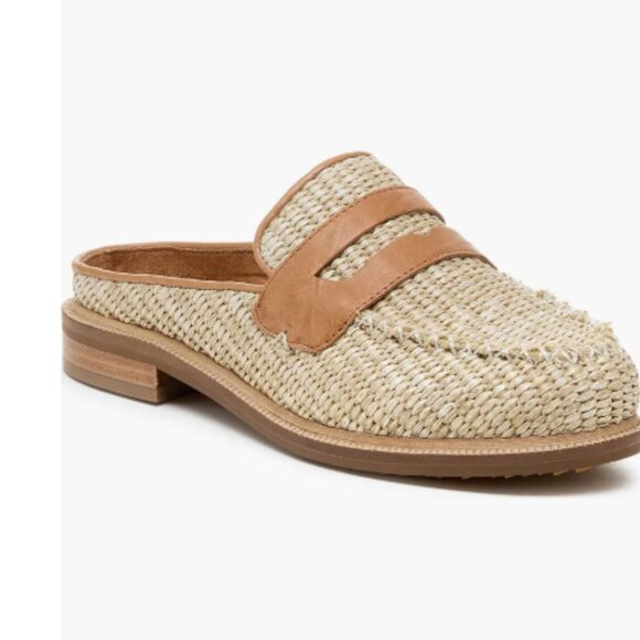 new Kelsi Dagger Brooklyn Lens Leather and Jute Mules $130 RETAIL 2510 4m2 - Picture 7 of 9